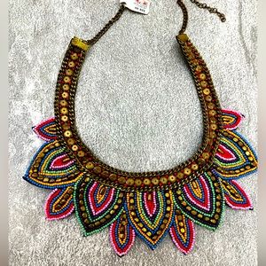 Multicolor Beaded Statement Necklace